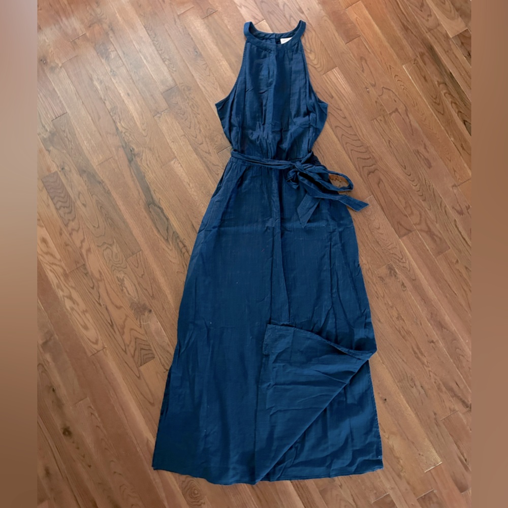 Universal Thread Navy Blue Maxi Halter Dress